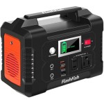 100-127V ポータブルソーラーパワーステーション FlashFish 40800mAh ソーラージェネレーター バッテリーチャージャー 屋外用電源 200W 151Wh